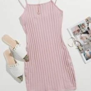 pink lil summer body con pastel mini dress spaghetti strap